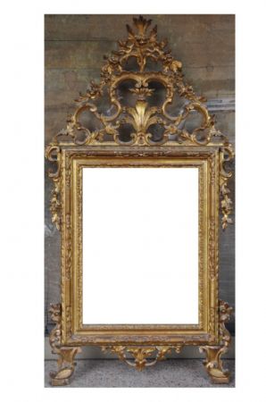 Elegant Piedmont mirror, 18th century.