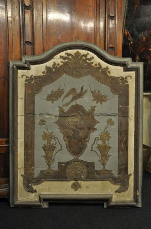 Panel de madera lacada y dorada, Piamonte siglos XVII-XVIII