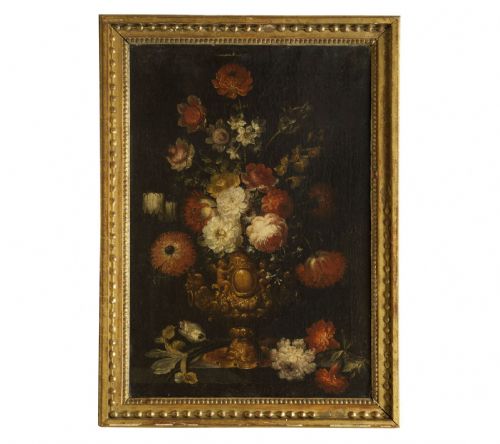 Giacomo Recco (Naples, 1603-1654) (cercle) "fleurs Nature morte dans un vase"
    