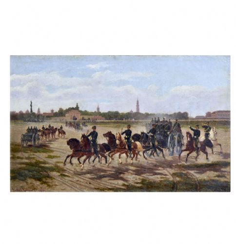 Энрико Сартори (Парма, 1831-1889) "Кавалерийские маневры в Парме"
    