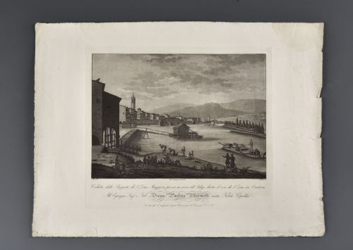 Bennassuti Giuseppe "Vue du Rigaste de San Zeno Maggiore, prise à Riva all'Adige derrière le choeur de San Zeno in Oratorio"
    